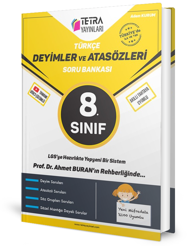 8. Sınıf Türkçe Deyimler ve Atasözleri Soru Bankası – Tetra Yayınları